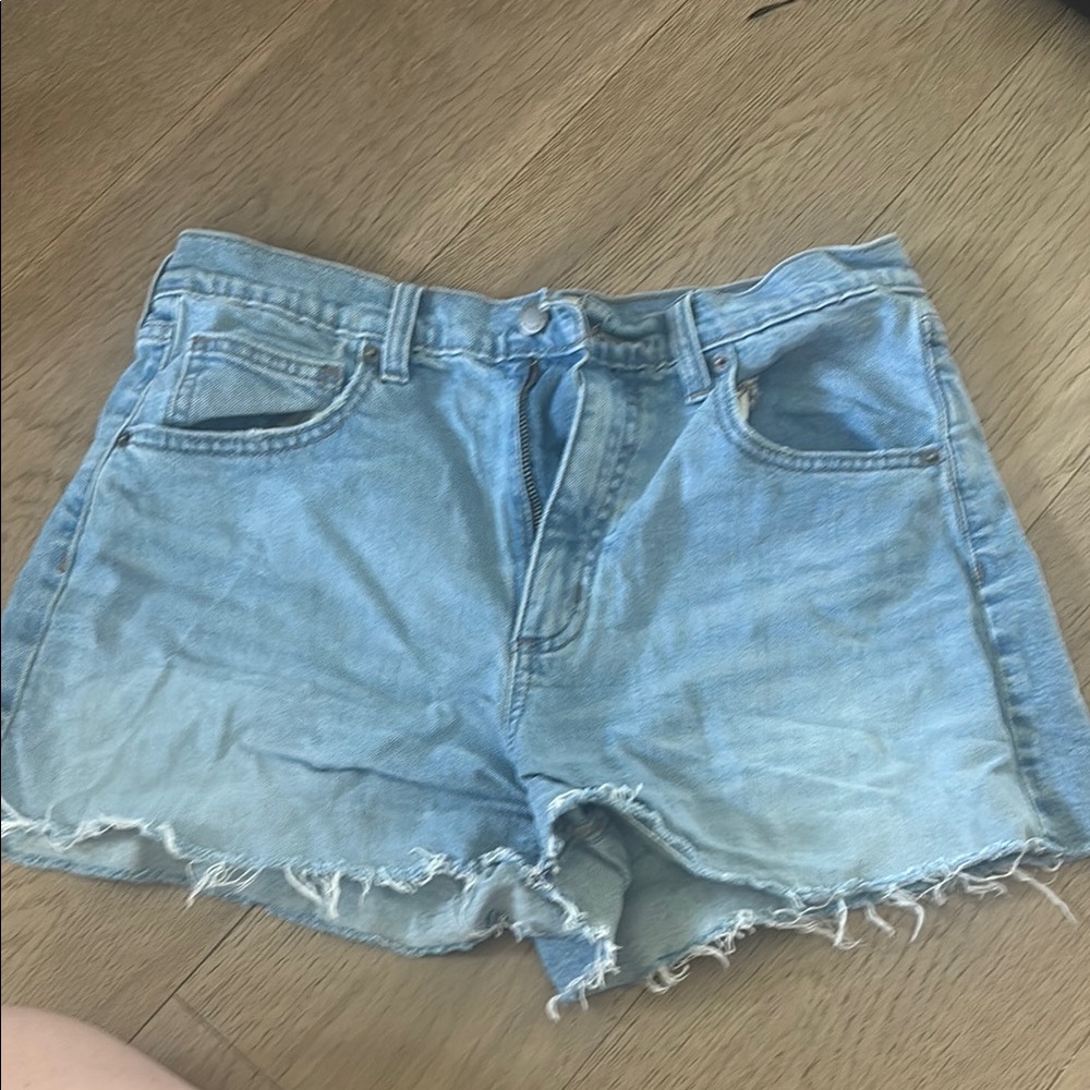 Universal Thread Blue Jean Shorts with Frayed Hem